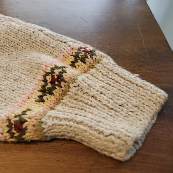 Vintage Hand Knit Van Heusen For Her Floral Cottagecore Sweater Pullover XL - Picture 15 of 16